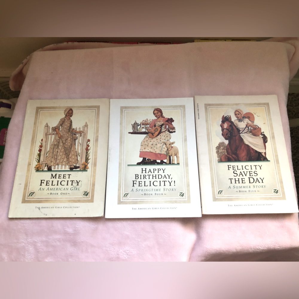 American Girl Meet Felicity, Happy Birthday, Saves the Day White Softcovers